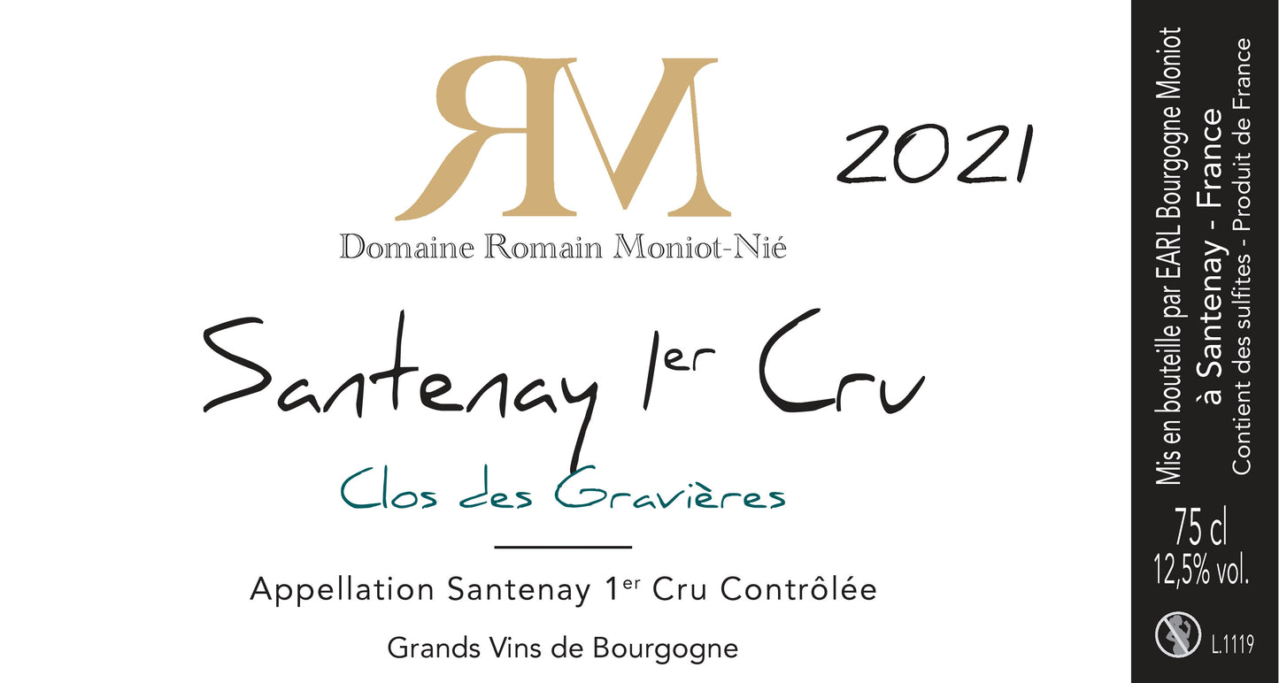 Domaine Moniot-Nié - Santenay 1er Cru "Clos des Gravières" 2021