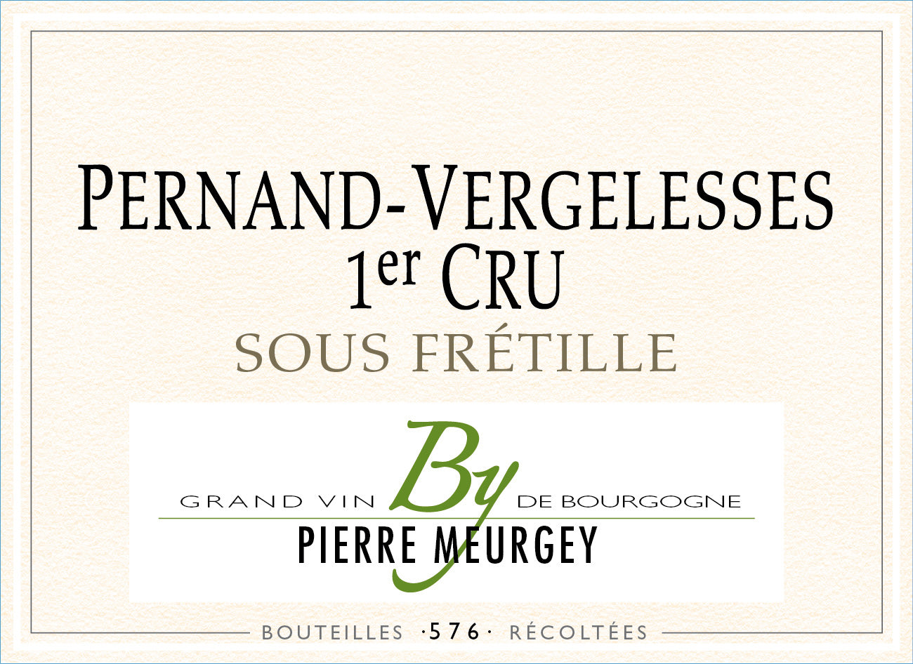 Pierre Meurgey - Pernand-Vergelesses 1er Cru "Sous Frétille" 2017